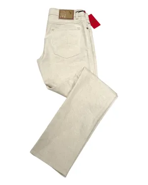 Stretch Linen-Cotton Jean - Oatmeal