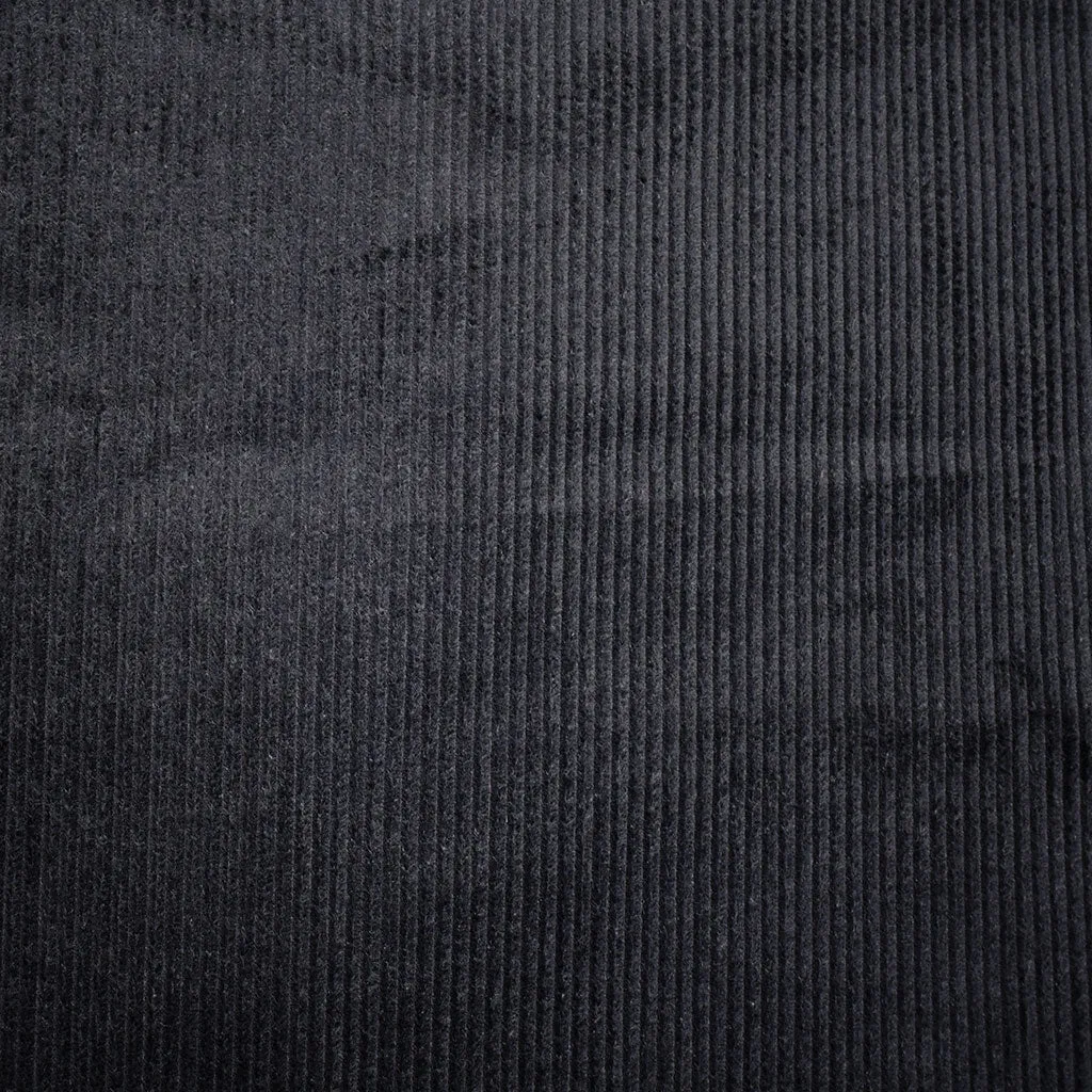 Stretch Mid Wale Corduroy Solid Charcoal