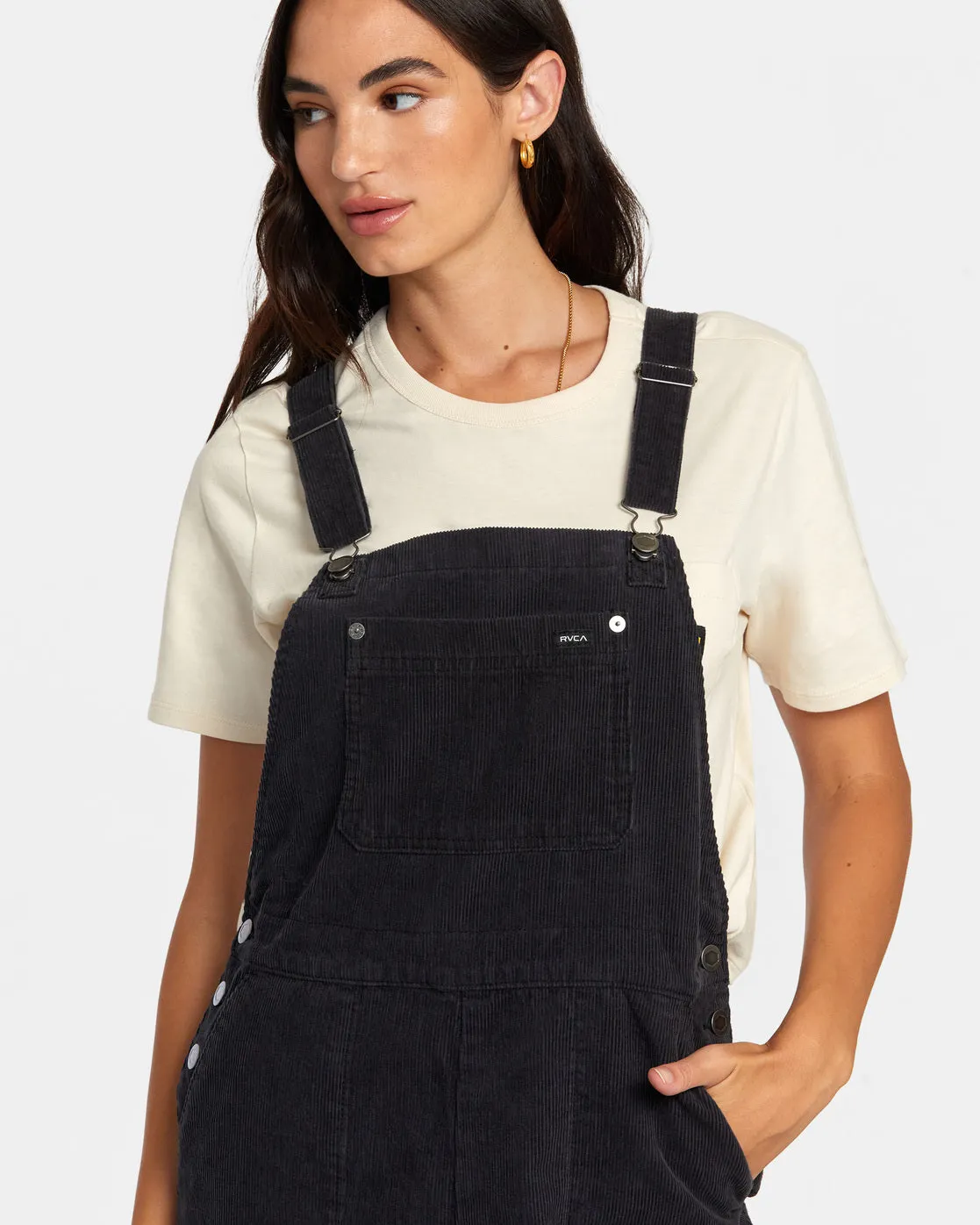 Succession Overall Corduroy Overalls - RVCA Black