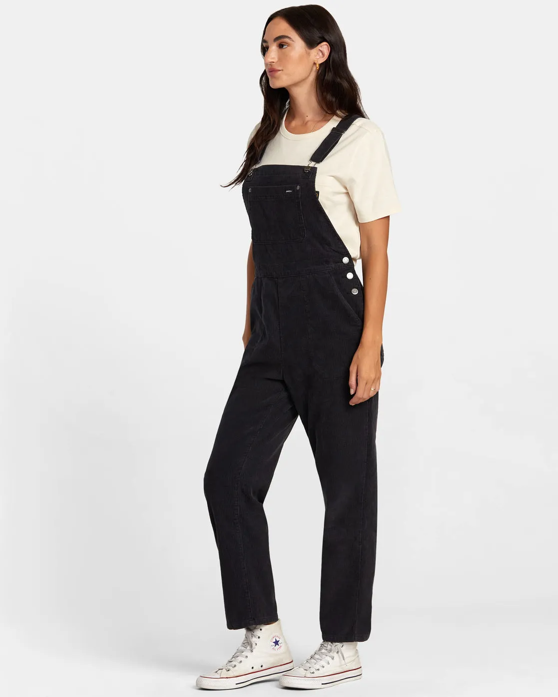 Succession Overall Corduroy Overalls - RVCA Black