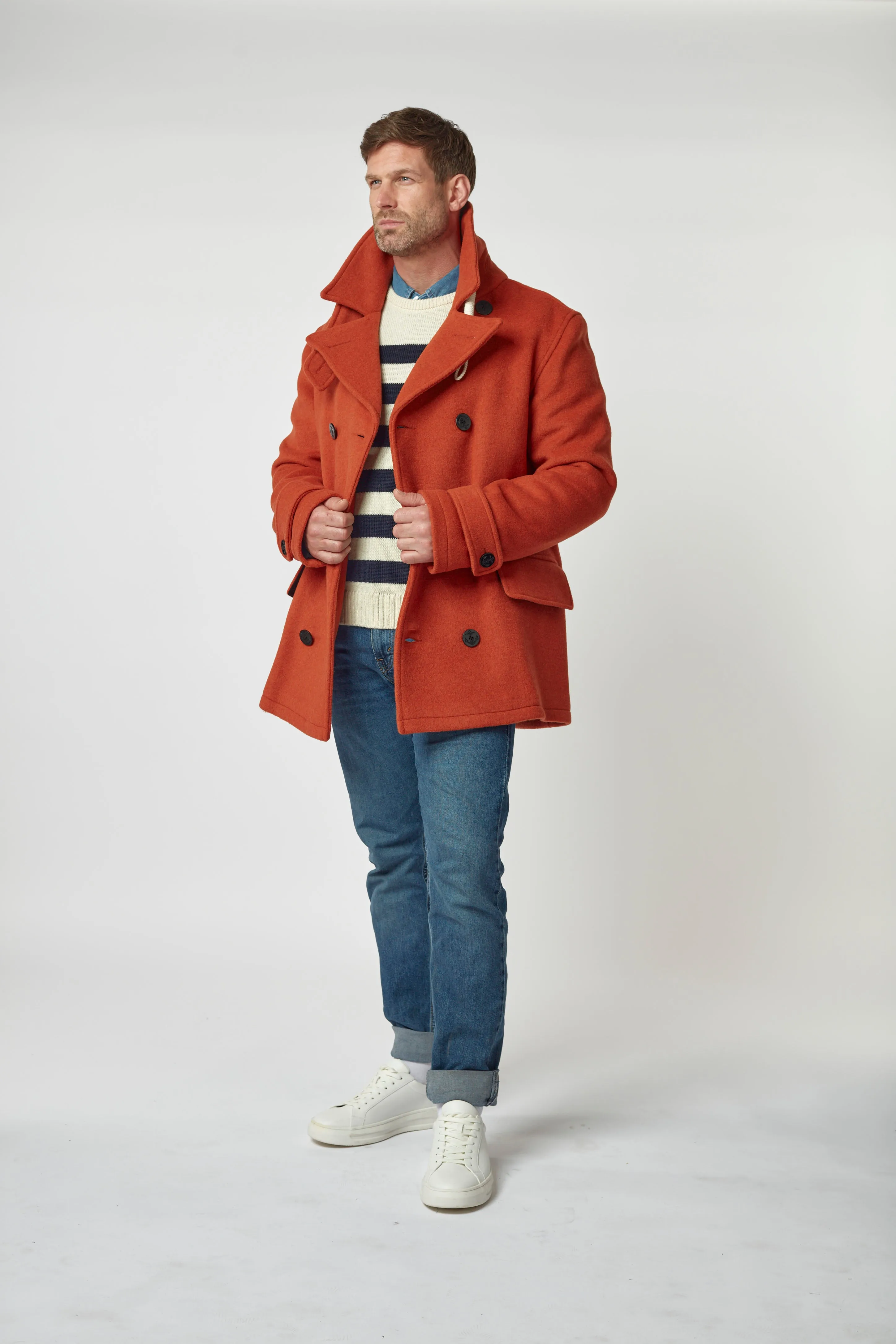 Teddy-Peacoat für Herren - Orange