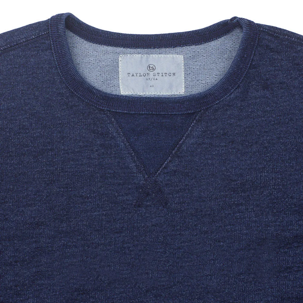 The Crewneck Sweatshirt in Sea Washed Indigo