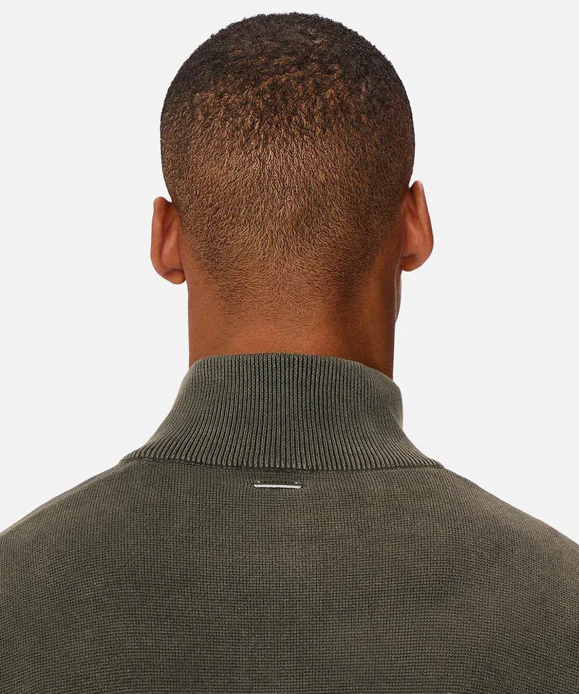 The Lakewood Zip Neck Knit - Jungle