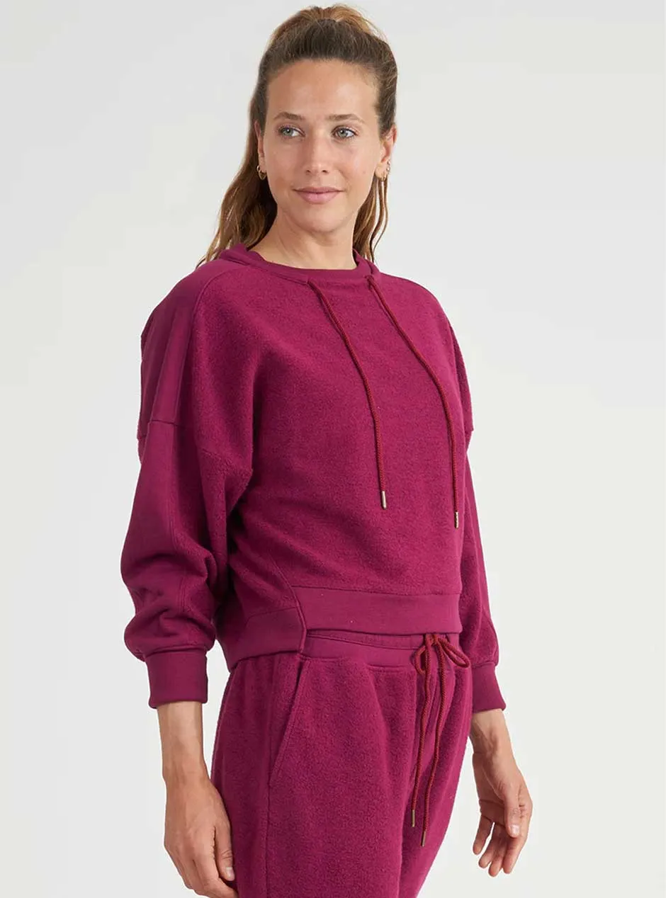 Thrive Société Women's Crew Neck Sweatshirt - Sangria Red