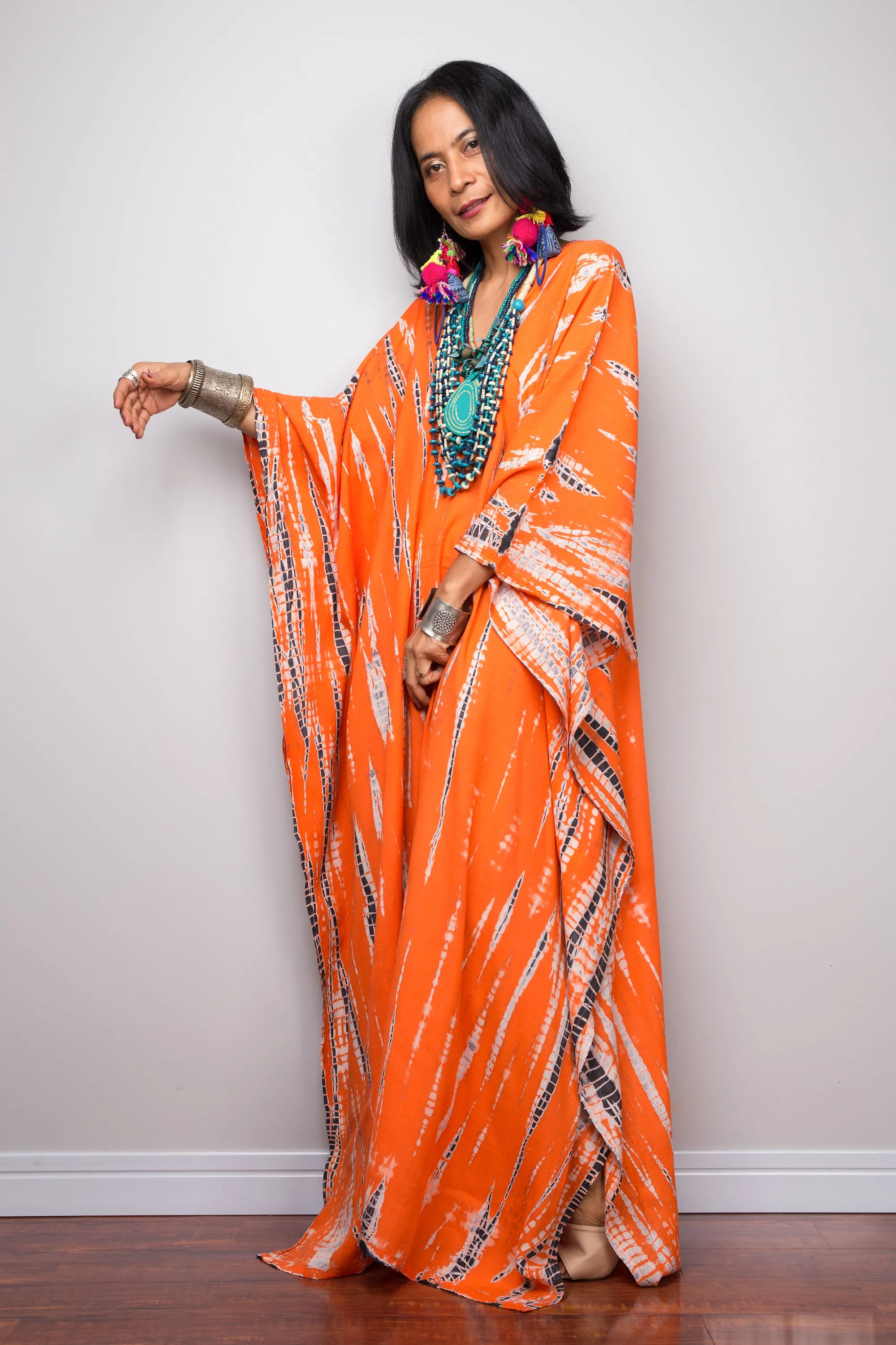 Tie dye kaftan, Beach dress, Long Maxi dress, resort Kaftan, Summer kaftan,