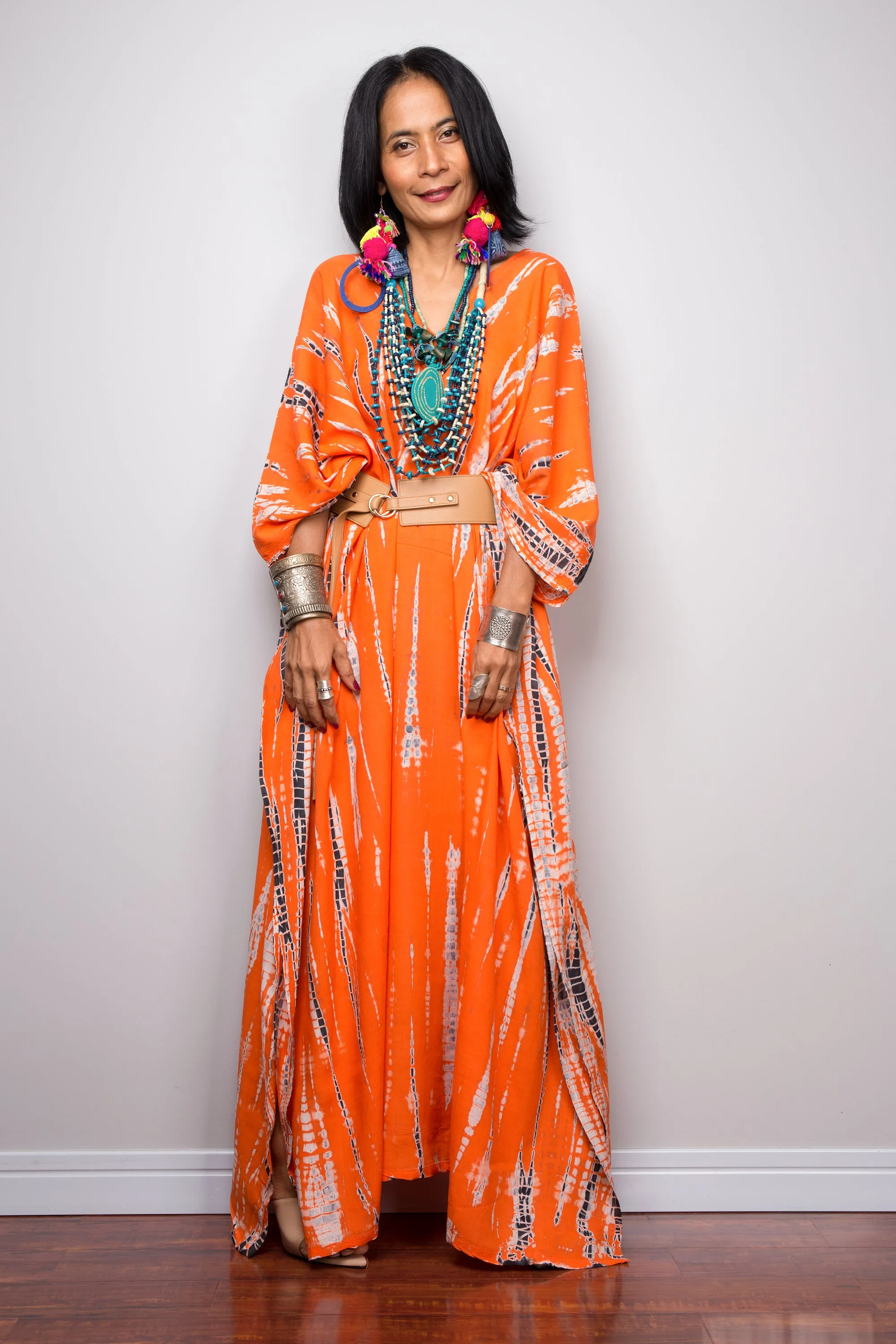 Tie dye kaftan, Beach dress, Long Maxi dress, resort Kaftan, Summer kaftan,