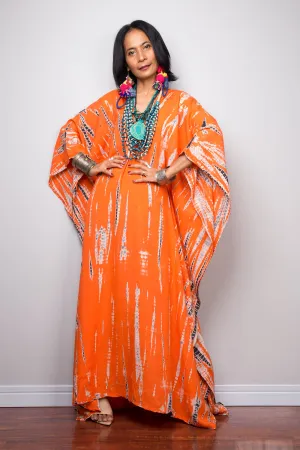 Tie dye kaftan, Beach dress, Long Maxi dress, resort Kaftan, Summer kaftan,