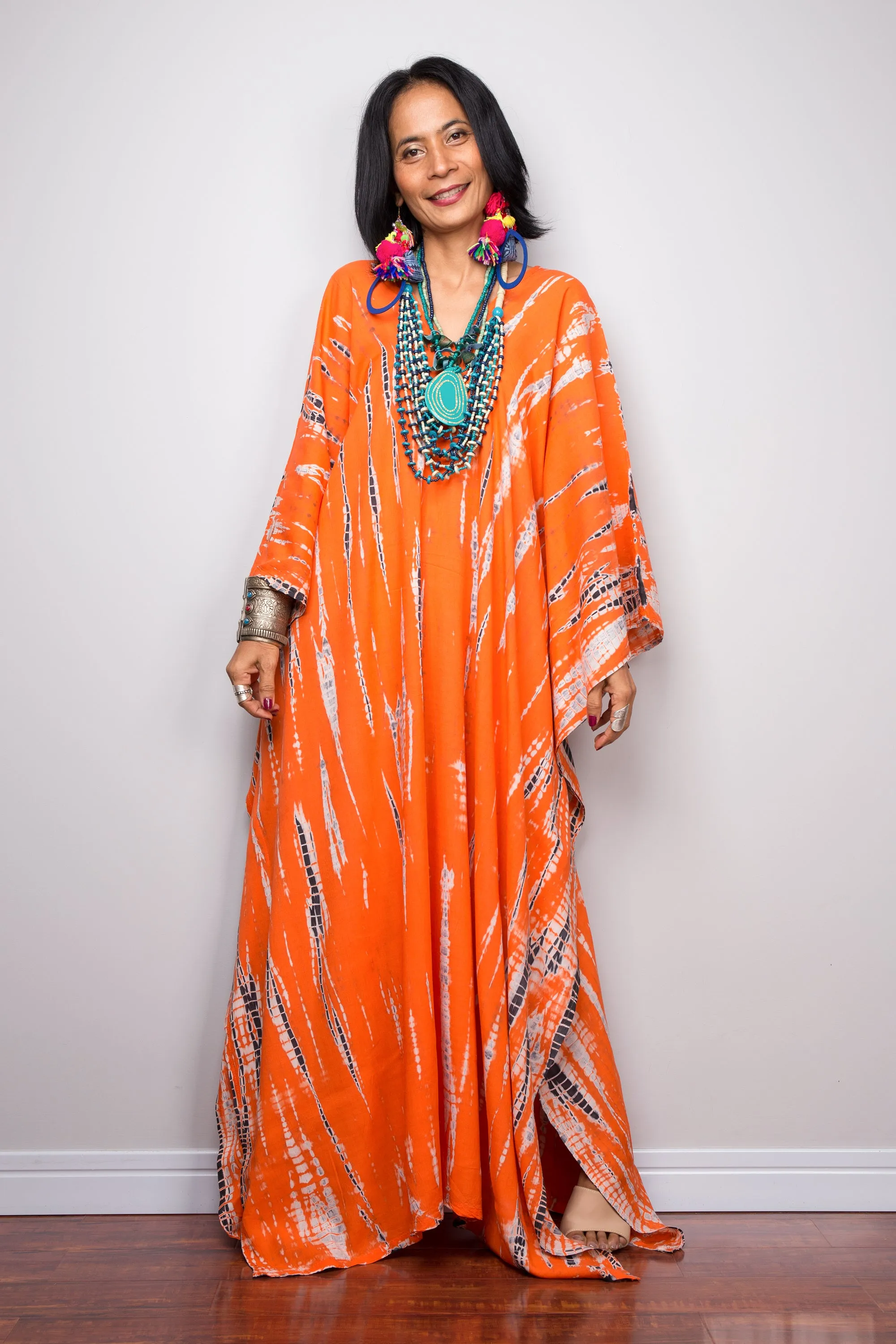 Tie dye kaftan, Beach dress, Long Maxi dress, resort Kaftan, Summer kaftan,