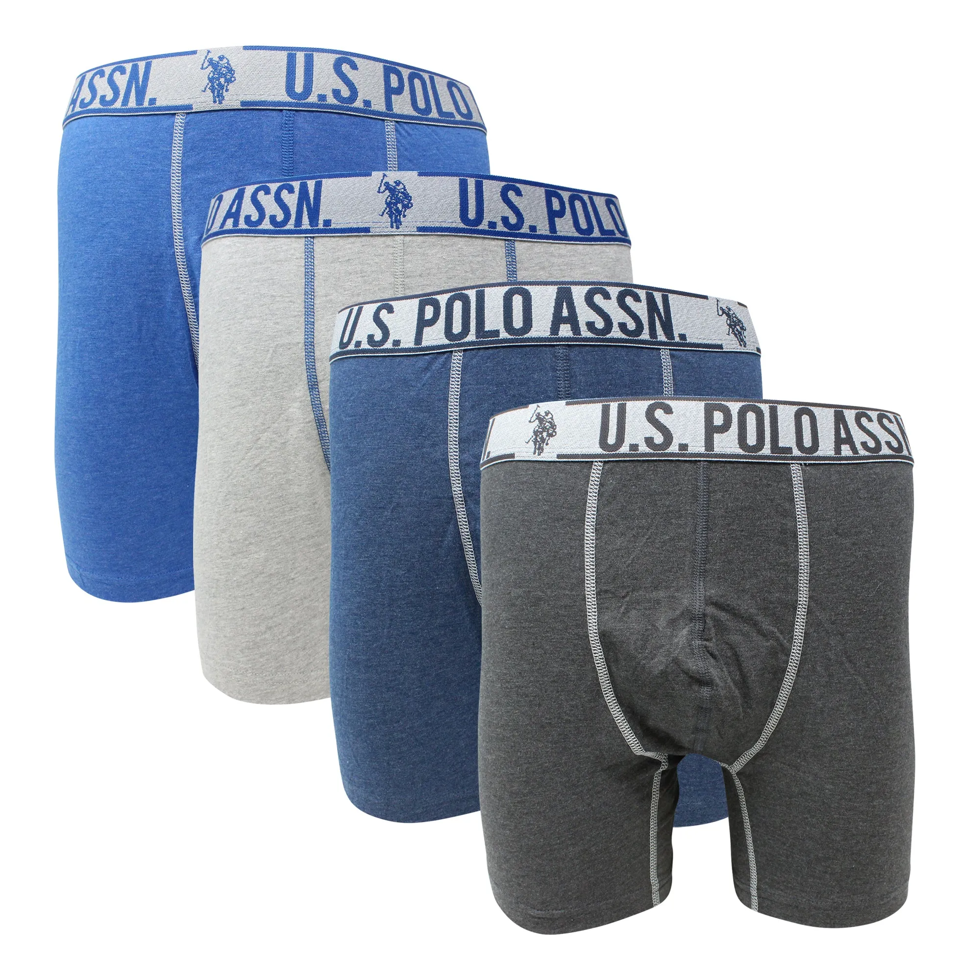 U.S. Polo Assn. Men's 4-Pack Cotton Stretch Boxer Briefs