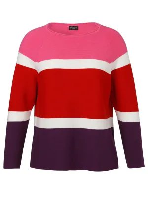 Via Appia Due Stripy Multi Coloured Knit Jumper