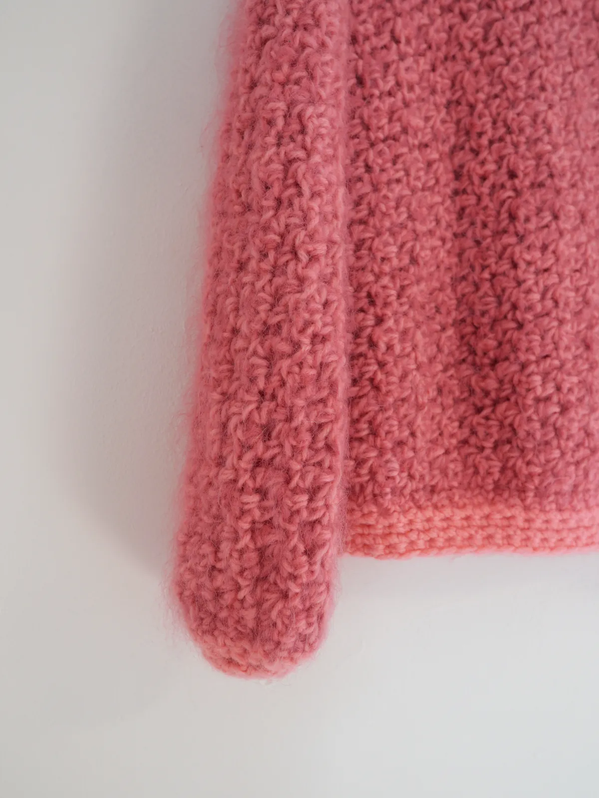 Vinage Handknit Pink Mohair Sweater