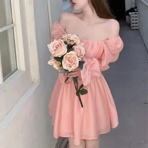 Vintage Elegant Backless Dress - Pretty in Pink