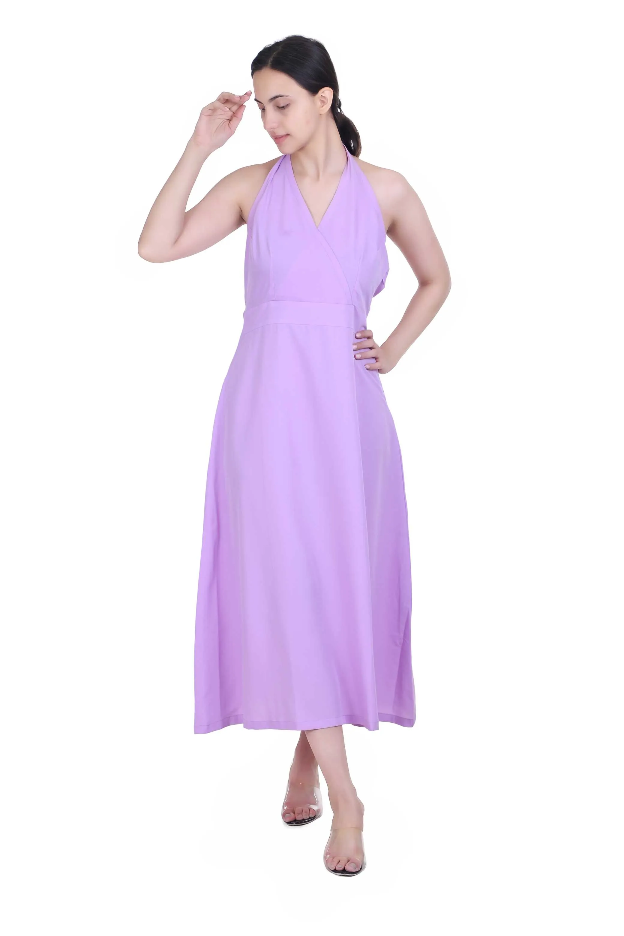 VIOREL V-NECK MAXI- DRESS