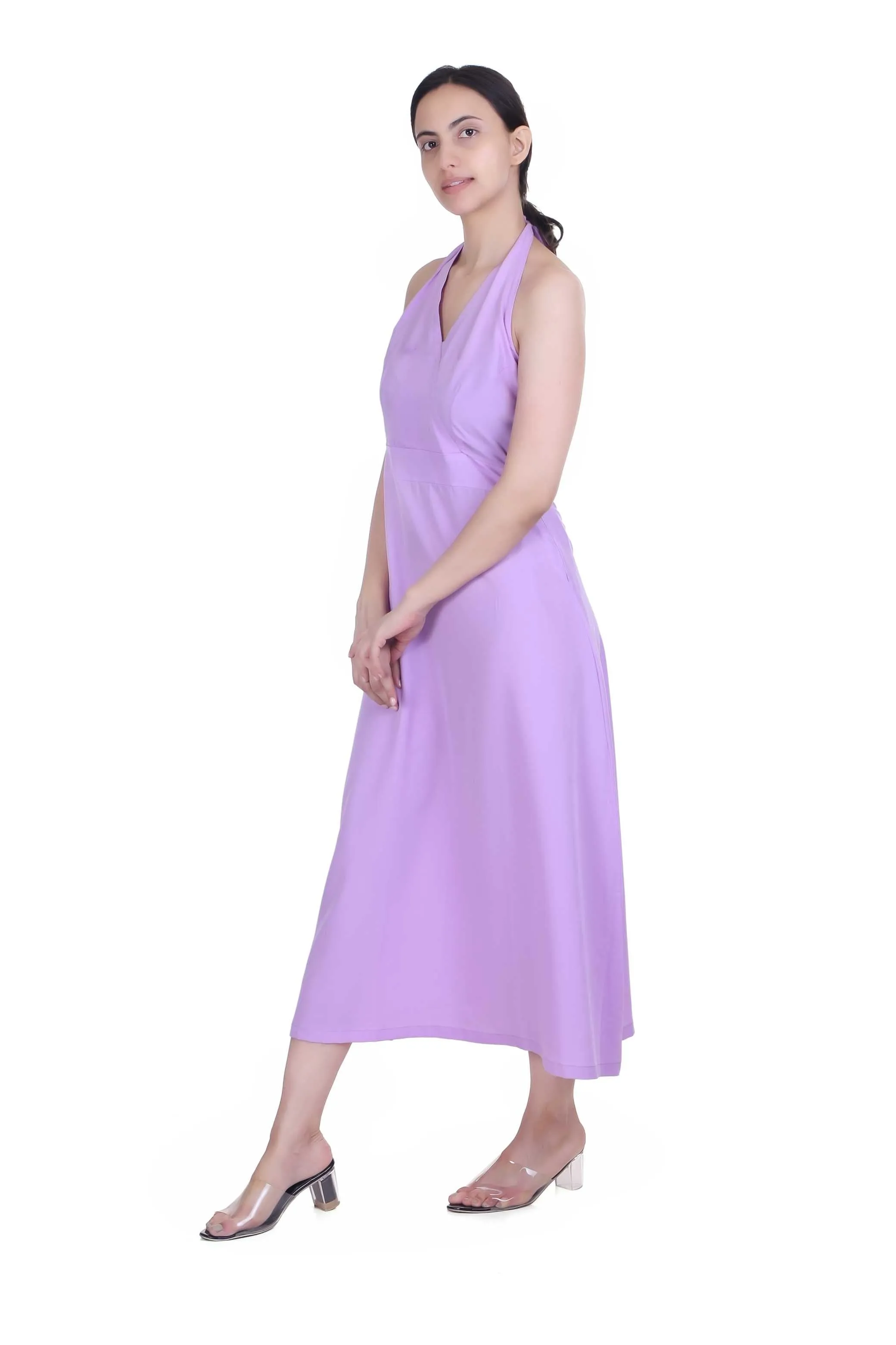 VIOREL V-NECK MAXI- DRESS