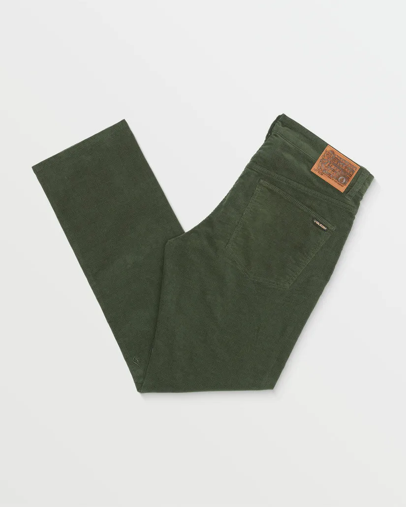 Volcom Solver 5 Pocket Corduroy Pants - SQUADRON GREEN