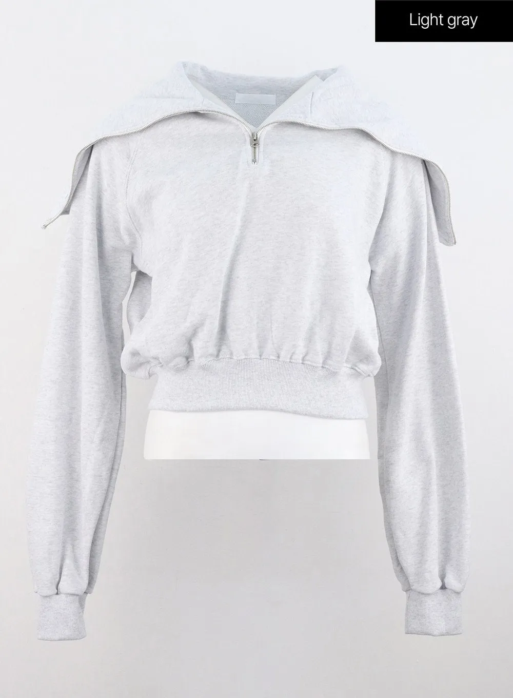 Wide Collar Half-Zip Sweatshirt OS302