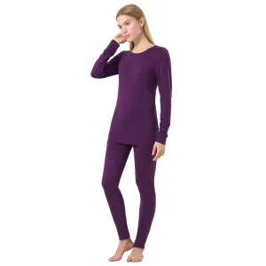 Women's Merino 200g Thermal Base Layer Set Dark Purple