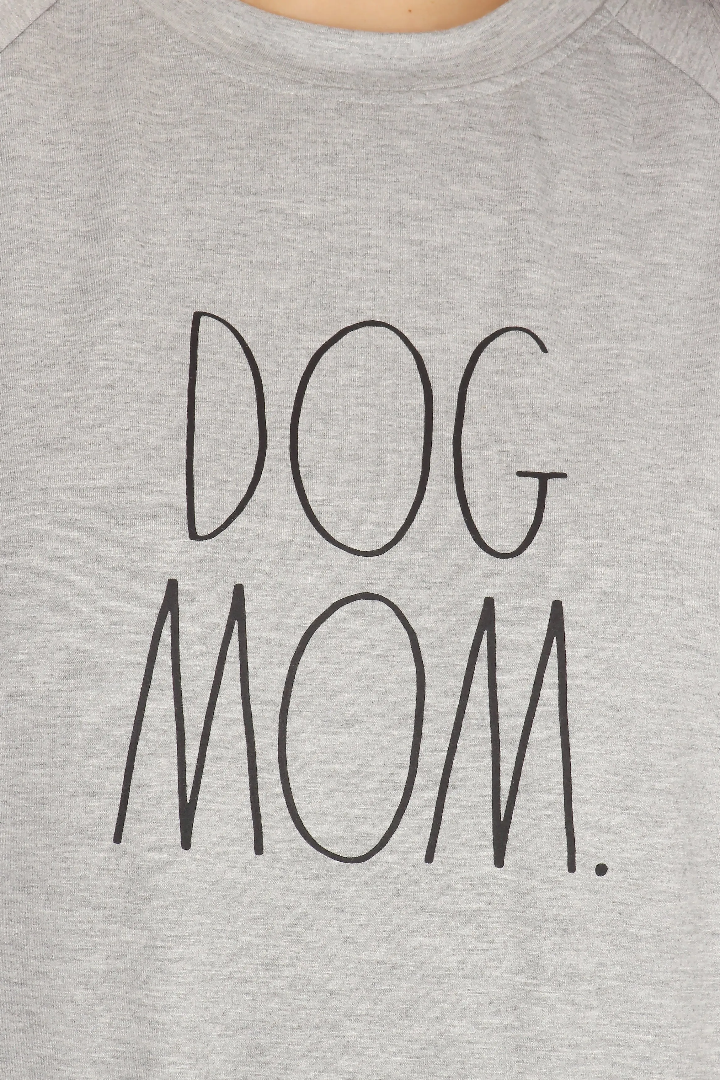 Women's "DOG MOM" Plus Size Studio Raglan Pullover Sweatshirt