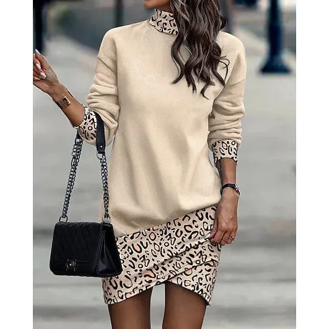 Women‚Äòs Turtleneck Sweatshirt Dress